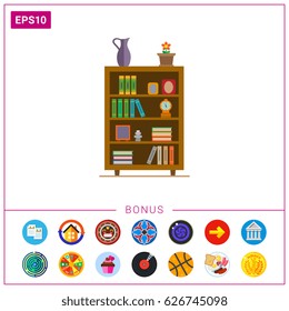 Book shelves icon