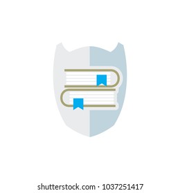 Book Shield Logo Icon Design