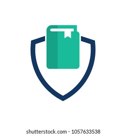 Book Shield Logo Icon Design