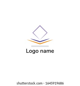 Book ship modern logo template