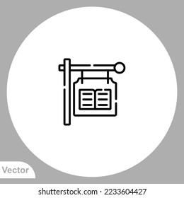 Book shop icon sign vector,Symbol, logo illustration for web and mobile
