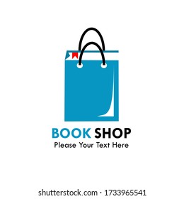 Ilustración del diseño del logotipo de la tienda de libros. Hay una tienda de libros y libros
