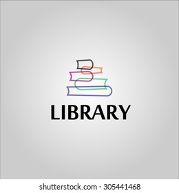 Book Shop Logo, Mockup Of Sign Literature Store, Design Library Icon