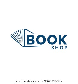 book shop logo template vector free design