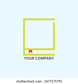 Book shop logo. Vector emblem for bookstore or library. Web icon or sign