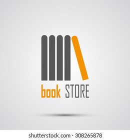 Book shop logo. Vector illustration