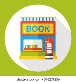 book shop store flat icon