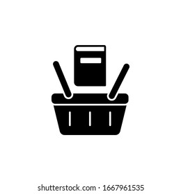 Book, shopping basket icon. Simple vector knowledge icons for ui and ux, website or mobile application