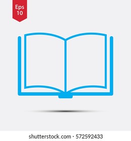 Book Sign. Simple Flat Icon Of Book. Vector Illustration.