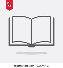 Book Sign. Simple Flat Icon Of Book. Vector Illustration.