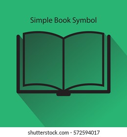 Book Sign. Simple Flat Icon Of Education. Vector Illustration.