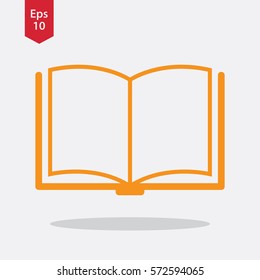 Book Sign. Simple Flat Icon Of Education. Vector Illustration.