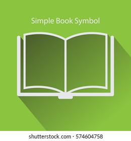 Book Sign. Simple Flat Icon Of Book. Vector Illustration