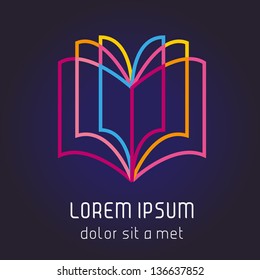 Book sign. Book symbol. Vector illustration