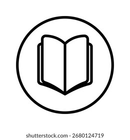 Plantilla de Vector de símbolo de signo de libro