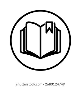modelo de vetor de símbolo de sinal de livro