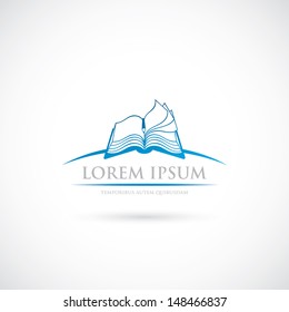 Book sign - vector illustration