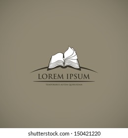 Book sign - vector illustration