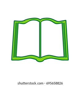 Book sign. Vector. Lemon scribble icon on white background. Isolated