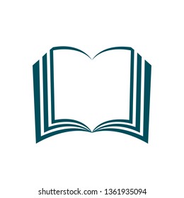 Book silhouette icon, book illustration - stock vector