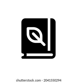 Book Silhouette Icon On White Background