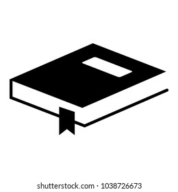 book silhouette icon, outline vector