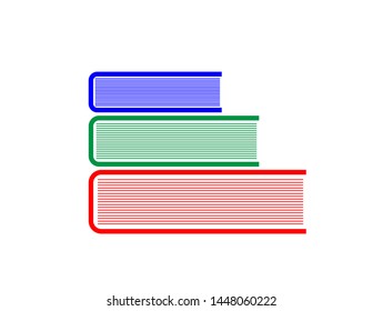 Book silhouette icon, book vector