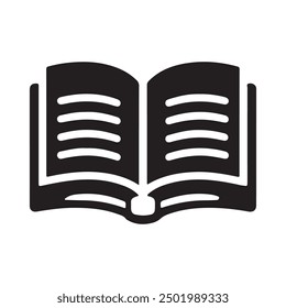 Book silhouette illustration vector art