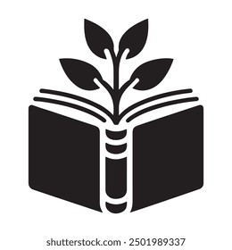 Book silhouette illustration vector art