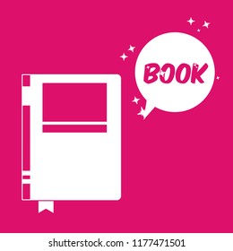 Book silhouette for reading design