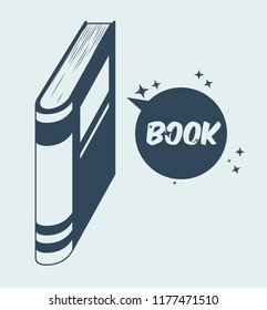 Book silhouette for reading design