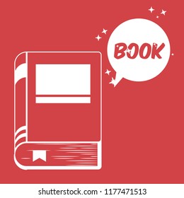 Book silhouette for reading design