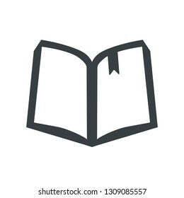 Book silhouette sign icon - vector for stock