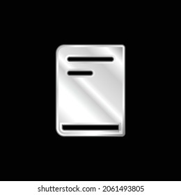 Book silver plated metallic icon