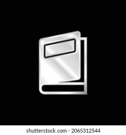 Book silver plated metallic icon