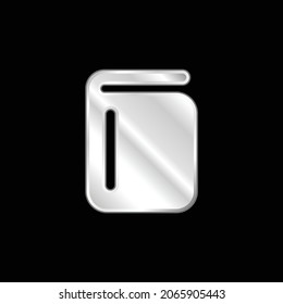 Book silver plated metallic icon