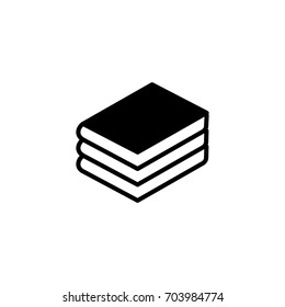 book simple black icon on white background
