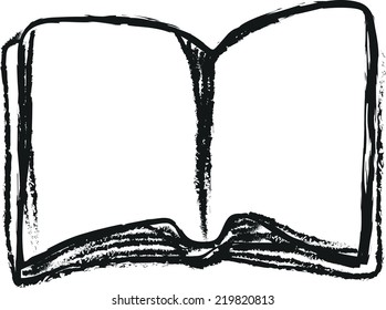 book simple doodle charcoal