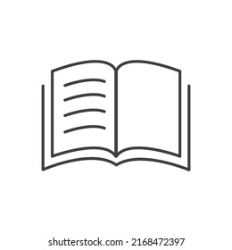 Book simple linear symbolic icon