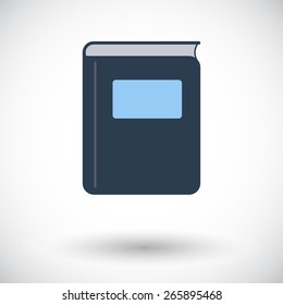 Book. Single flat icon on white background. Vector illustration.