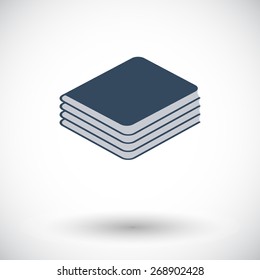 Book. Single flat icon on white background. Vector illustration.