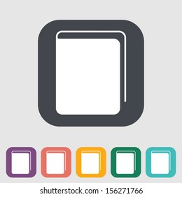 Book. Single flat icon. Vector illustration.