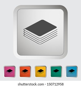Book. Single icon. Vector illustration.