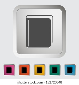 Book. Single icon. Vector illustration.