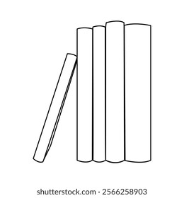 Book single-line art beautifully symbolizes the infinite journey of learning, using just one unbroken line to convey both simplicity and depth.