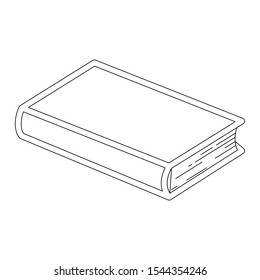 Book sketch vector icon, logo.