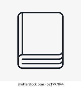 Book Sketchbook Notebook Minimalistic Flat Line Outline Stroke Icon Pictogram Symbol