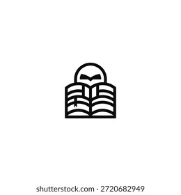 Idea del logo del libro del cráneo.
