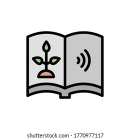 Book, smart farming icon. Simple color with outline vector elements of automated farming icons for ui and ux, website or mobile application