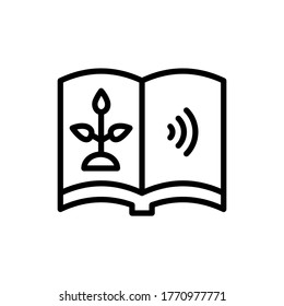 Book, smart farming icon. Simple line, outline vector elements of automated farming icons for ui and ux, website or mobile application